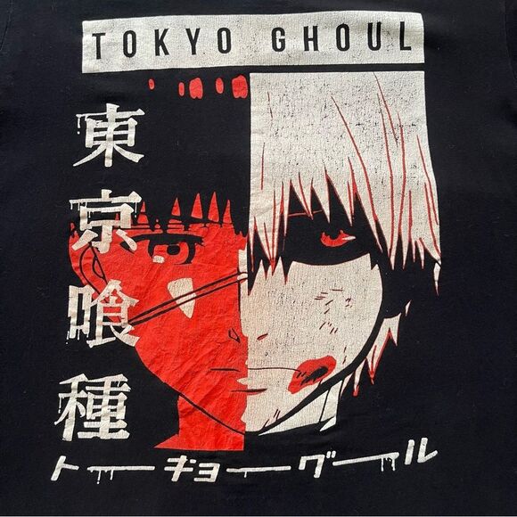 Tokyo Ghoul Tee Ken Kaneki Anime T-Shirt Size 2X in Black and Red - Picture 1 of 5